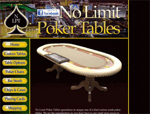 Tablet Screenshot of custommadepokertables.net